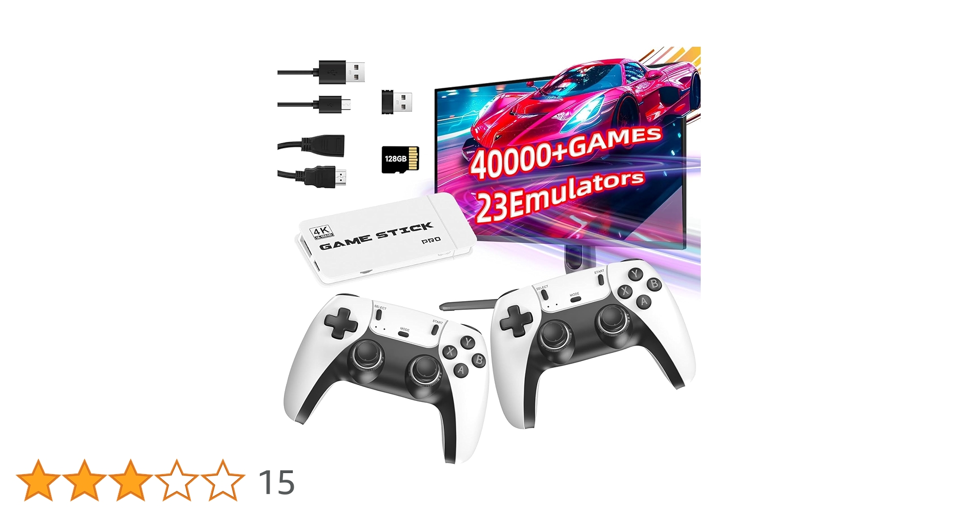 Amazon.co.jp: 2.4GHzワイヤレスコントローラ付きレトロゲーム機